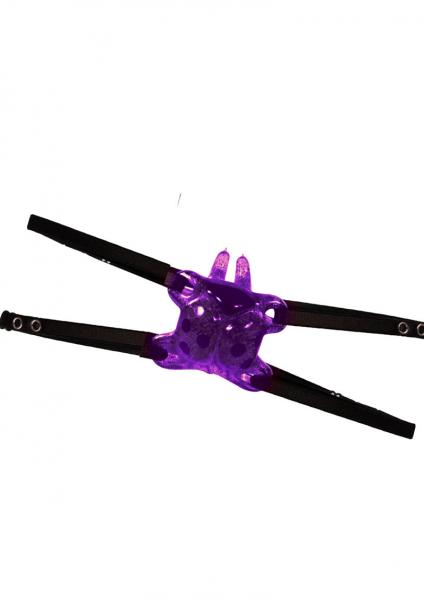 The Ultimate Lady Bug Vibrating Strap On Purple