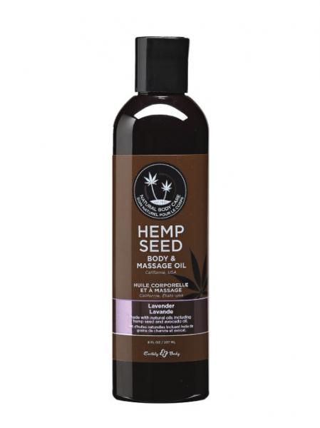 Massage Body Oil With Hemp Seed Lavender 8oz by Earthly Body