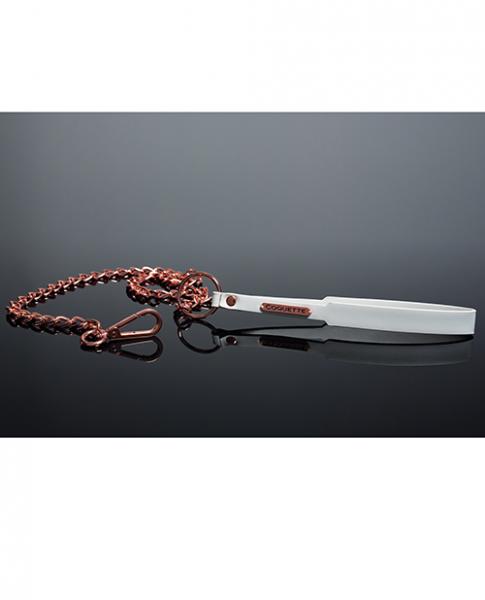 Pleasure Collection Leash – White/rose Gold