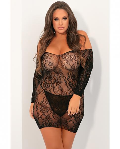 Seductive Lace Dress Black by Rene Rofe